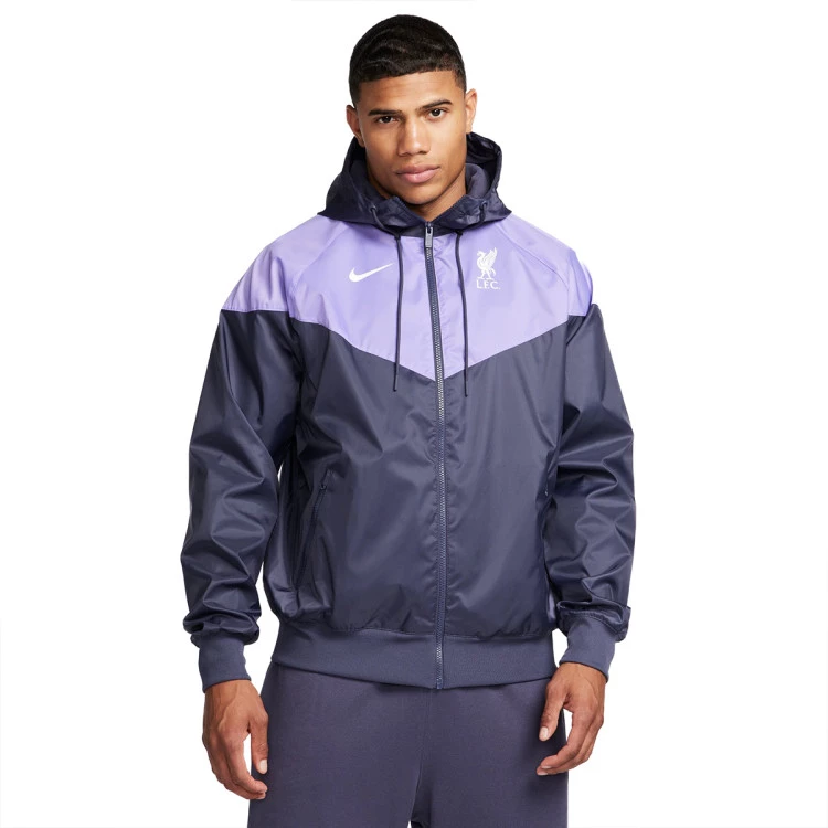 Jacket Nike Liverpool FC Fanswear 2023 2024 Space Purple Gridiron White Futbol Emotion