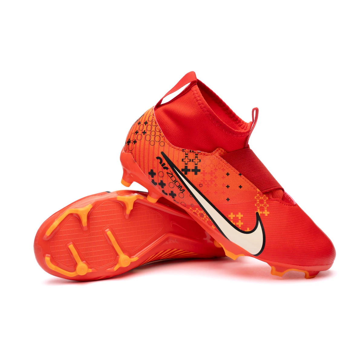Football Boots Nike Kids Zoom Mercurial Superfly 9 Academy MDS FG MG Lt Crimson Pale Ivory Brt Mandarin Black Futbol Emotion