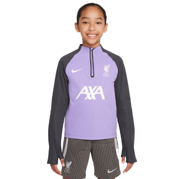 Sweatshirt Nike Kids Liverpool FC Training 2023 2024 Space Purple Gridiron White Futbol Emotion