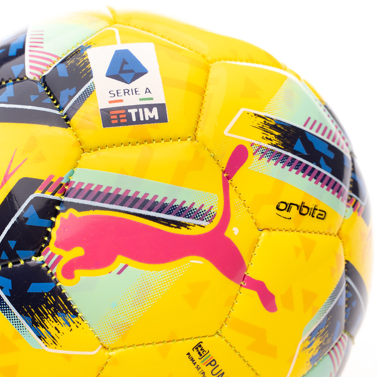 Ball Puma Mini Serie A 20232024 Pelé YellowBlue GlimmerMulti Colour