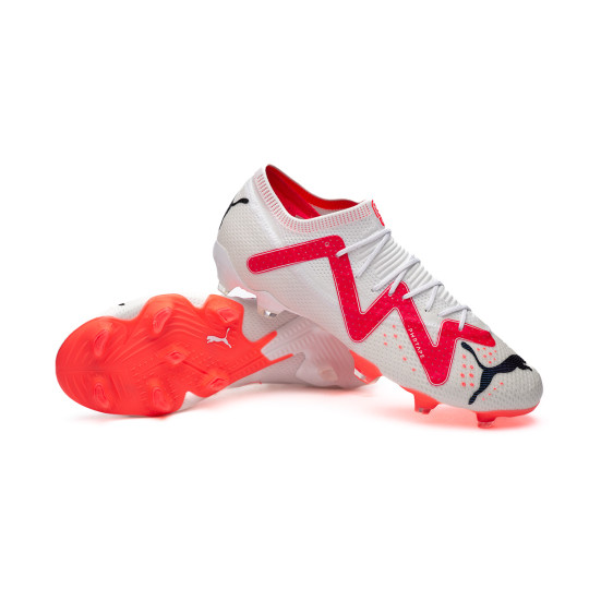 Puma Future Ultimate FG/AG - Puma White/Fire Orchid