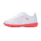 Bota Future Play Turf Niño Cinta Adhesiva White-Fire Orchid