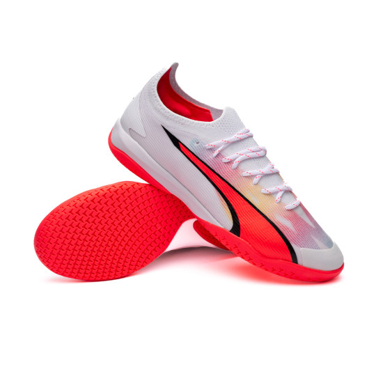 Football Boots Puma Ultra Ultimate Court White Black Fire Orchid
