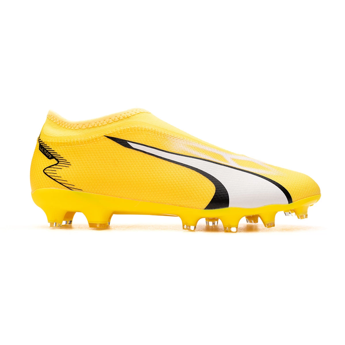 Chaussure de foot Puma Enfants Ultra Match LL FG AG Yellow Blaze