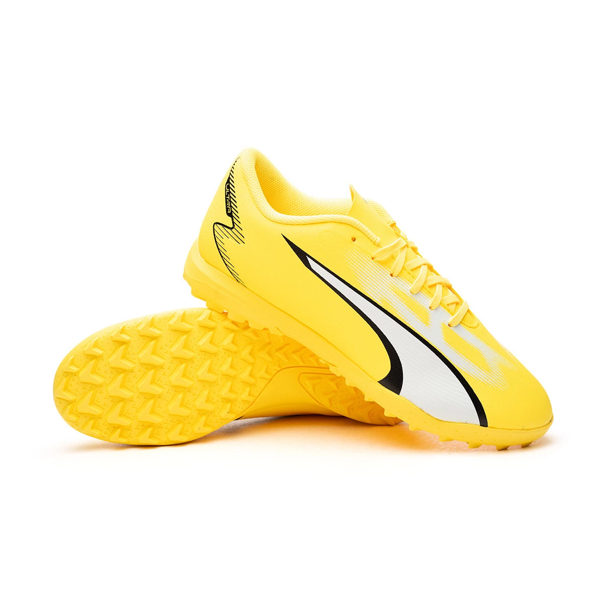 Zapatillas fútbol Puma Future Play IT amarillo fluor niños