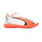 Bota Ultra Play Turf Niño Cinta Adhesiva White-Black-Fire Orchid