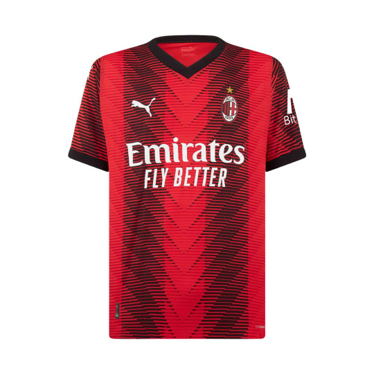 Maglia Puma AC Milan Prima Divisa Authentic 2023 2024 For All Time Red Puma Black Futbol Emotion
