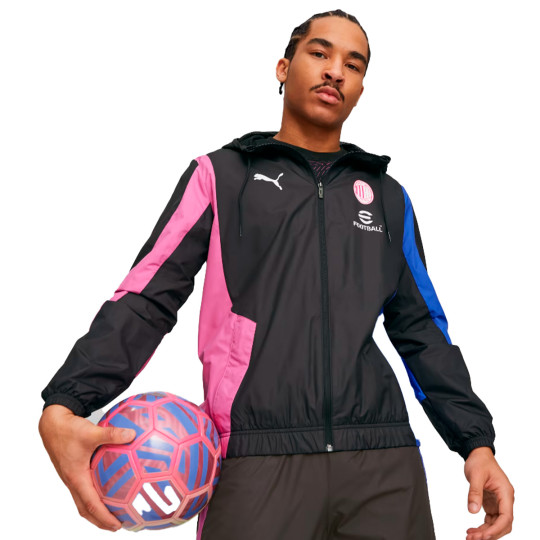 Jacket Puma AC Milan Pre Match 2023 2024 Black Royal Sapphire Futbol Emotion