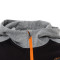 Chaqueta Valencia CF Fanswear 2023-2024 Black-Medium Gray Heather-Rickie Orange