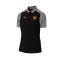 Polo Valencia CF Fanswear 2023-2024 Black-Medium Gray Heather-Rickie Orange