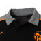 Polo Valencia CF Fanswear 2023-2024 Black-Medium Gray Heather-Rickie Orange