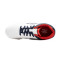 Bota Umbro Classico XI FG Niño White-Dark Navy-Vermillion