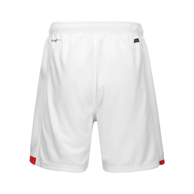 Shorts Kappa AS Monaco Home Kit 2023-2024 White-Red - Fútbol Emotion