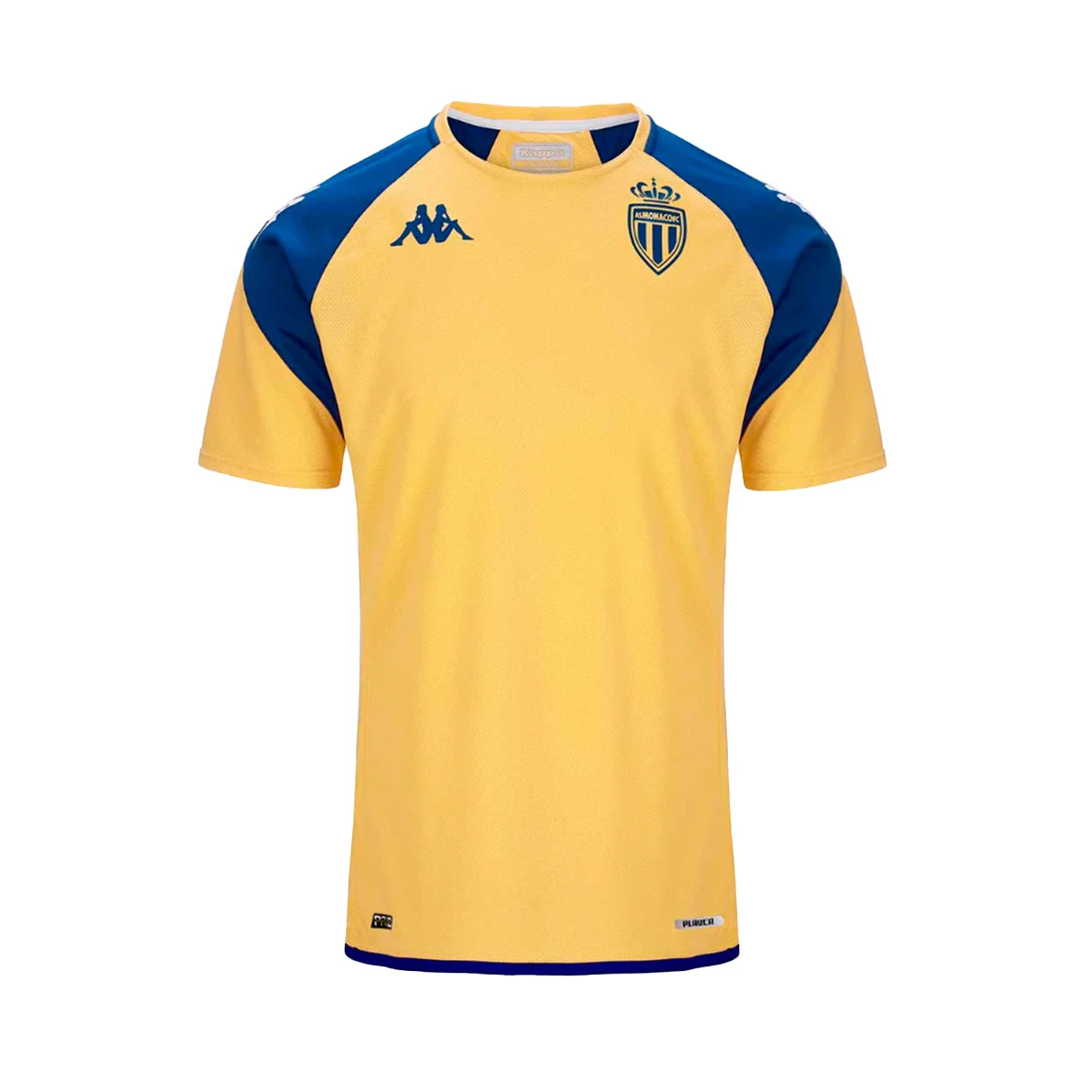 Jersey Kappa Kids AS Monaco Training 2023 2024 Yellow Mustard Blue Darkness Futbol Emotion