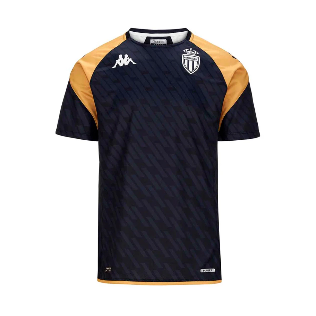 Jersey Kappa AS Monaco Pre Match 2023 2024 Black Gold Futbol Emotion