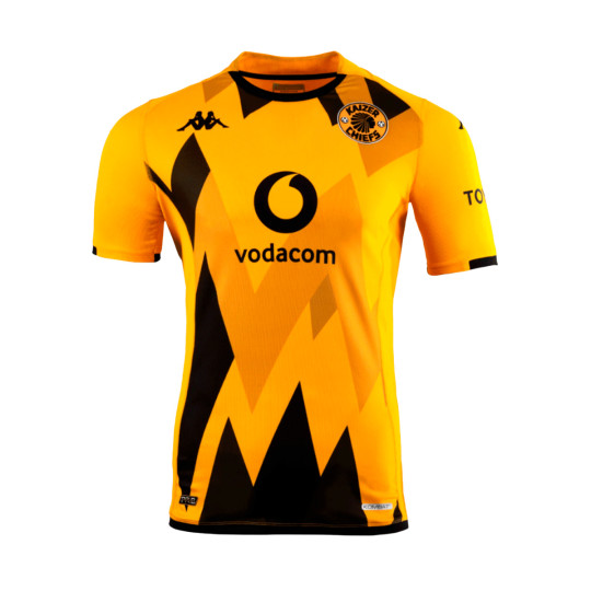 Jersey Kappa Kaizer Chiefs FC Home Jersey 2023 2024 Yellow Saffron Black Futbol Emotion