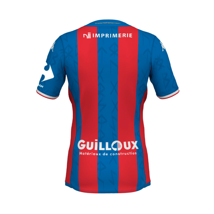 Jersey Kappa SM Caen Home Jersey 20232024 BlueRedWhite Fútbol Emotion