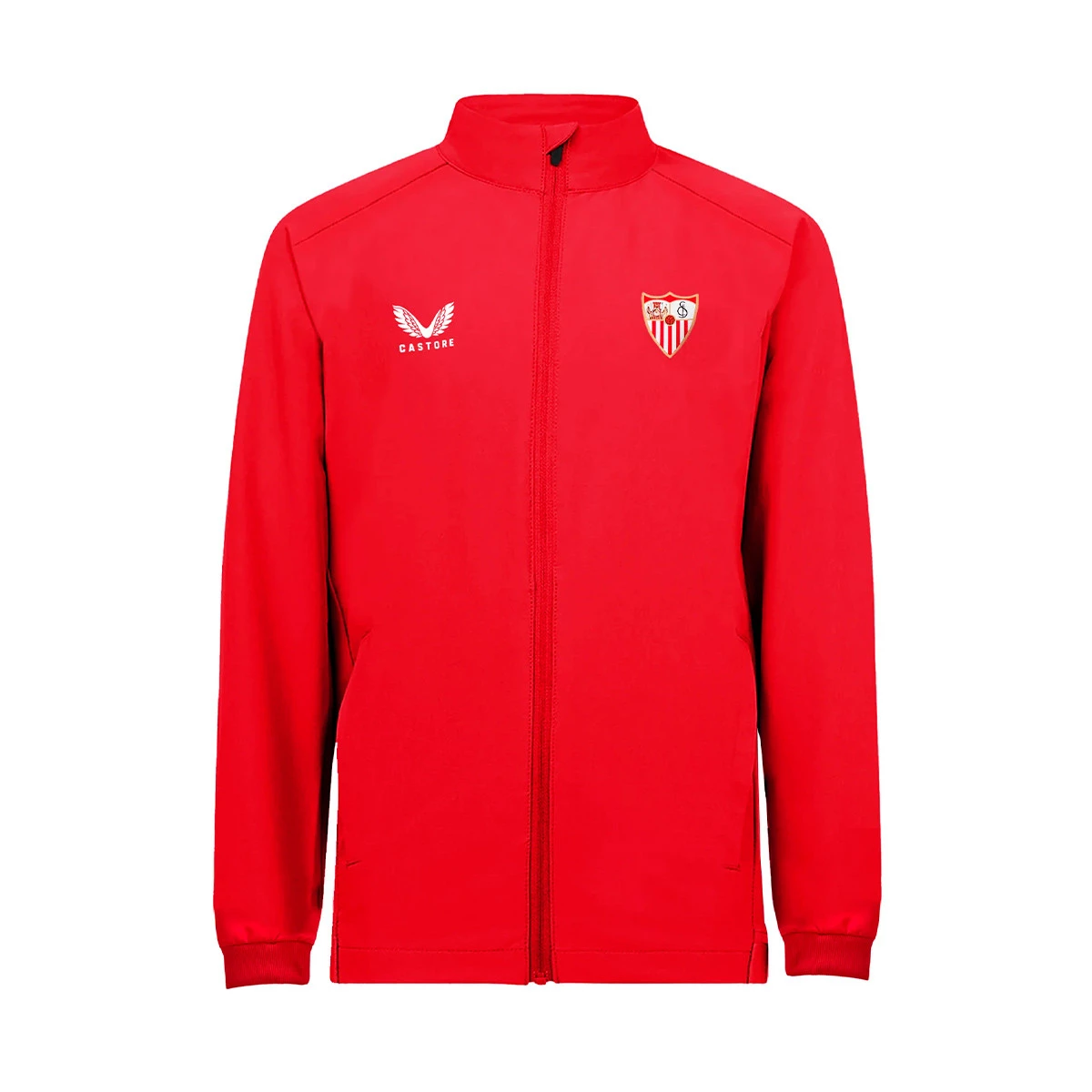 Jacket Castore Sevilla FC Pre Match 2023 2024 True Red Brilliant White Futbol Emotion