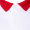 Polo Sevilla FC Fanswear 2023-2024 Brilliant White-Barbados Cherry