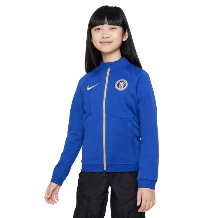 Jacket Nike Kids Chelsea FC Pre Match 2023 2024 Rush Blue Club Gold Futbol Emotion