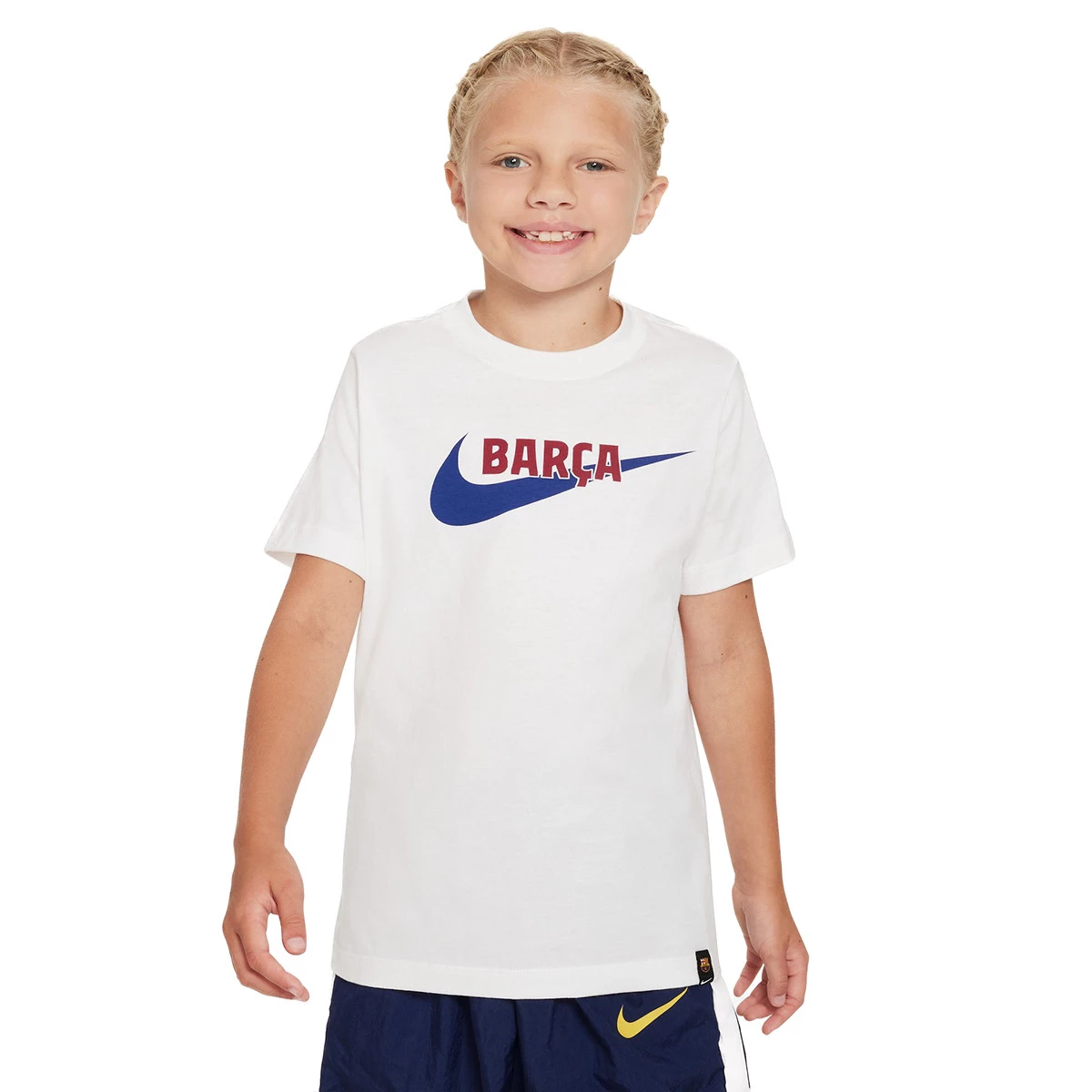 Camiseta Nike FC Barcelona Fanswear 2023-2024 Niño White - Fútbol Emotion