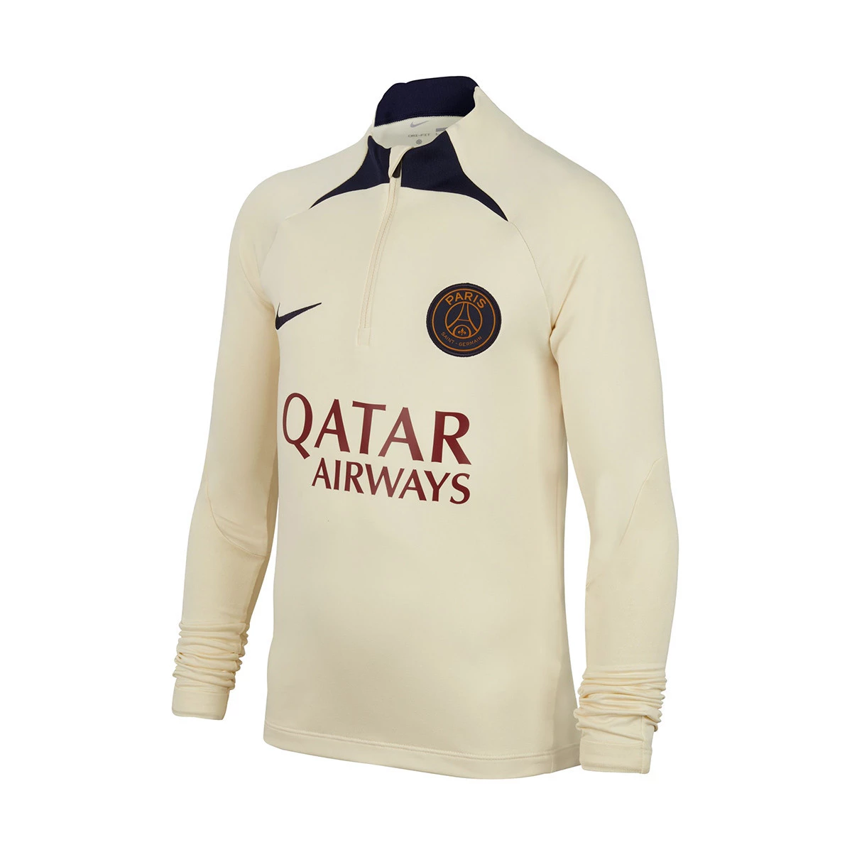 Sweatshirt Nike Kids Paris Saint Germain FC Training 2023 2024 Coconut Milk Blackened Blue Futbol Emotion
