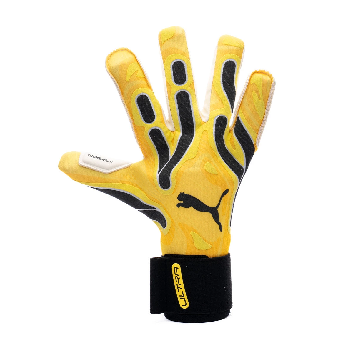 Gloves Puma Ultra Ultimate Hybrid Yellow Blaze Black Futbol Emotion