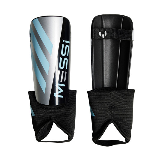 Shinpads adidas Kids Messi Sg Match Silver metallic Black Bliss blue Futbol Emotion