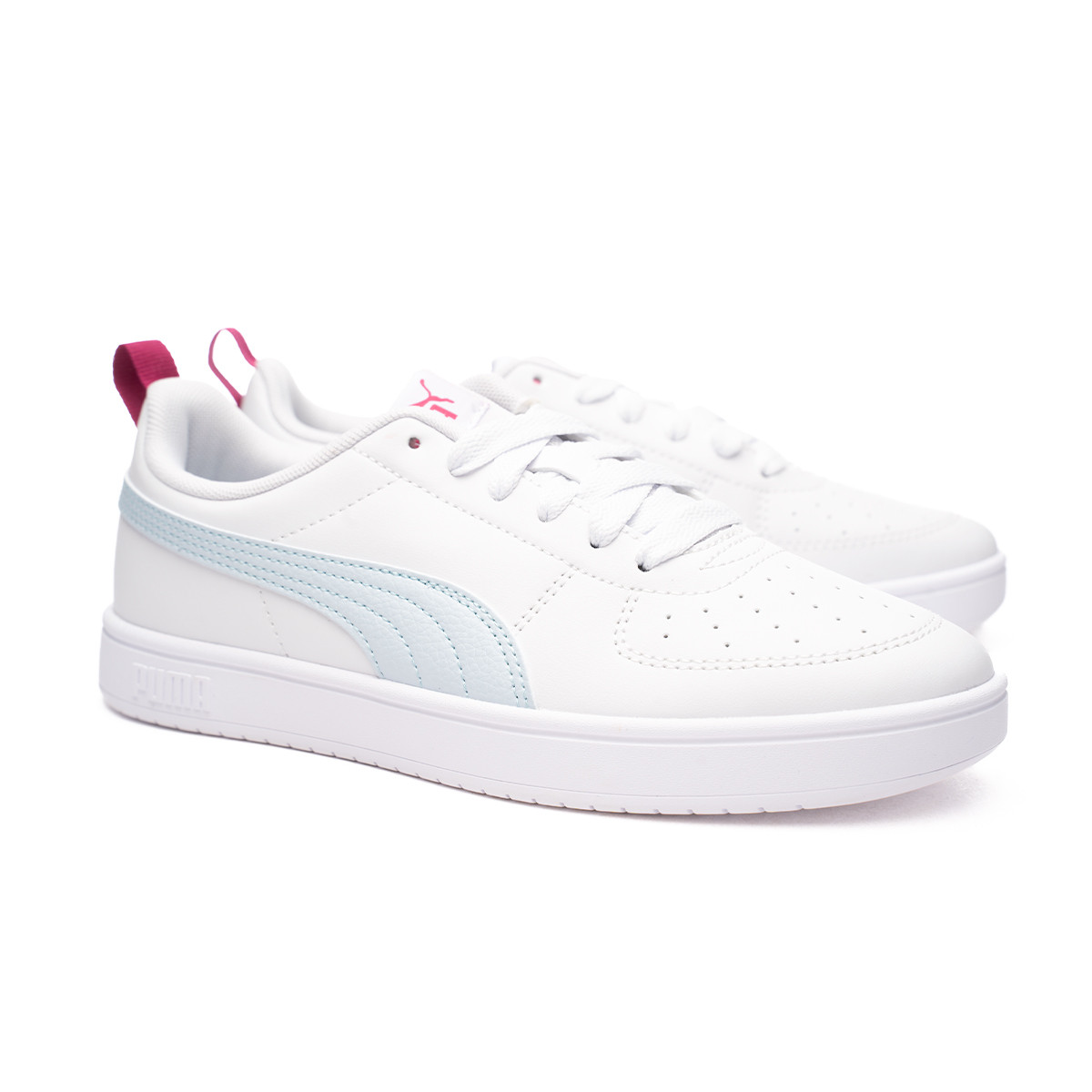 Trainers Puma Kids Rickie White-Icy Blue-Pinktastic - Fútbol Emotion