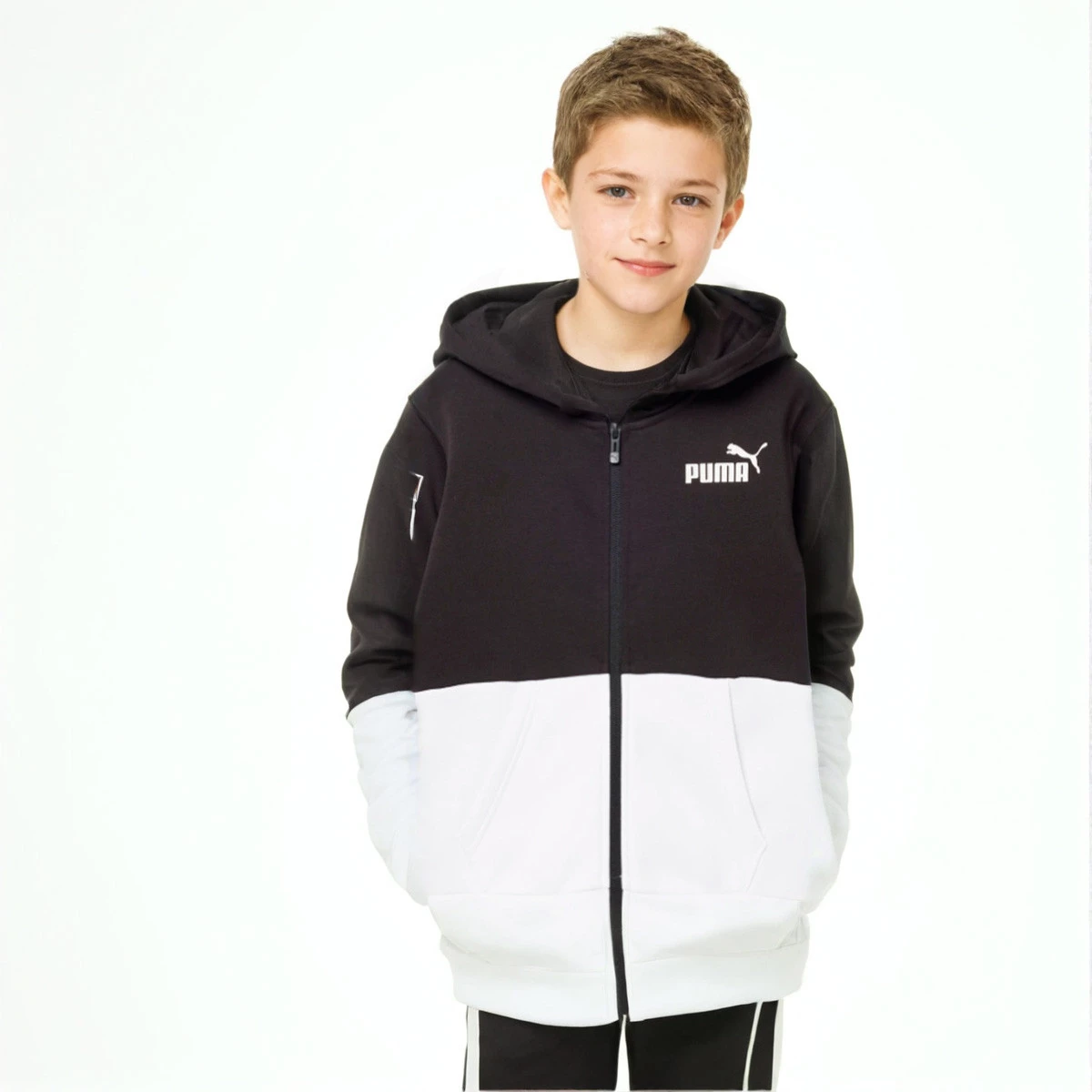 Giacca Puma Power Colorblock Full Zip Bambino Black Futbol Emotion