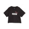 Camiseta Girls Logo Cropped Niña Black-Peach Smoothie
