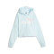 Sudadera Essentials Logo Cropped Niña Icy Blue