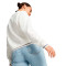 Sudadera Squad Crew Fl Mujer Warm White