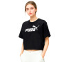 Essentials Cropped Logo Donna-Black