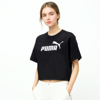 Essentials Cropped Logo Mujer Pullover
