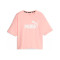 Camiseta Essentials Cropped Logo Mujer Peach Smoothie