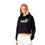 Essentials Cropped Logo Mujer-Black