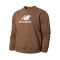 Sudadera Essentials Stacked Logo French Terry Crewneck Mujer Maroon