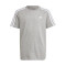 Camiseta 3 Stripes Niño Medium Grey Heather-White