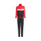 Chándal 3 Stripes Tiberio Niño Better Scarlet-White-Black-White Bottom:Black