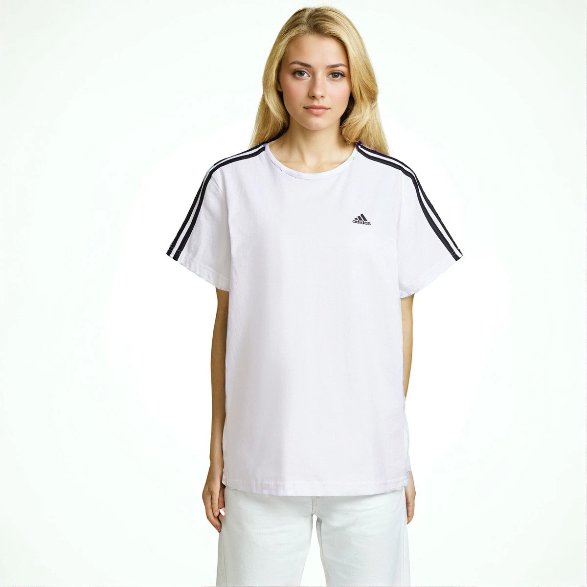 Camiseta adidas 3 stripes mujer on sale