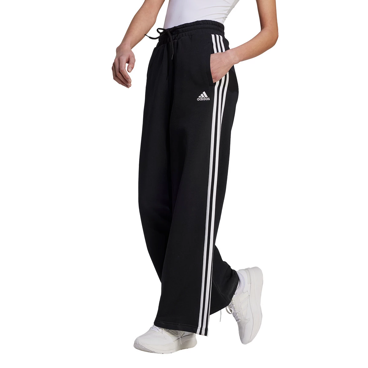 Long pants adidas Women 3 Stripes Black-White - Fútbol Emotion