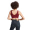 Camiseta 3 Stripes Mujer Shadow Red-White