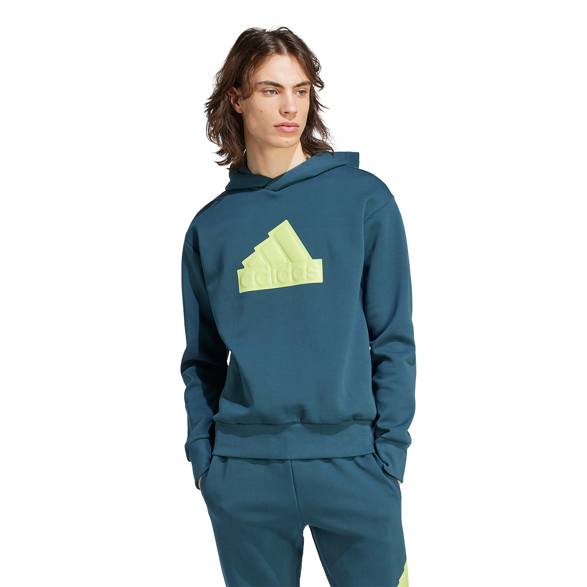 adidas Future Icons Logo Hooded Sweatshirt - Green