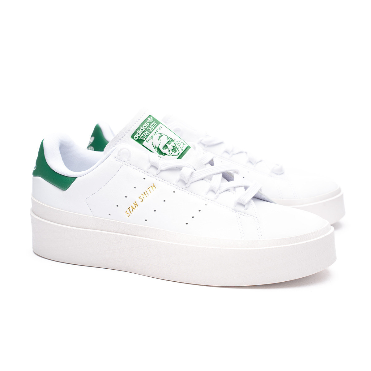 Zapatilla adidas Stan Bonega Ftwr White-Ftwr White-Green Fútbol Emotion