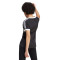 Camiseta 3 Stripe Slim Mujer Black