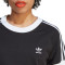 Camiseta 3 Stripe Slim Mujer Black
