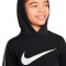 Sudadera Sportswear Repeat Print Fleece Hoody Niño Black-Summit White