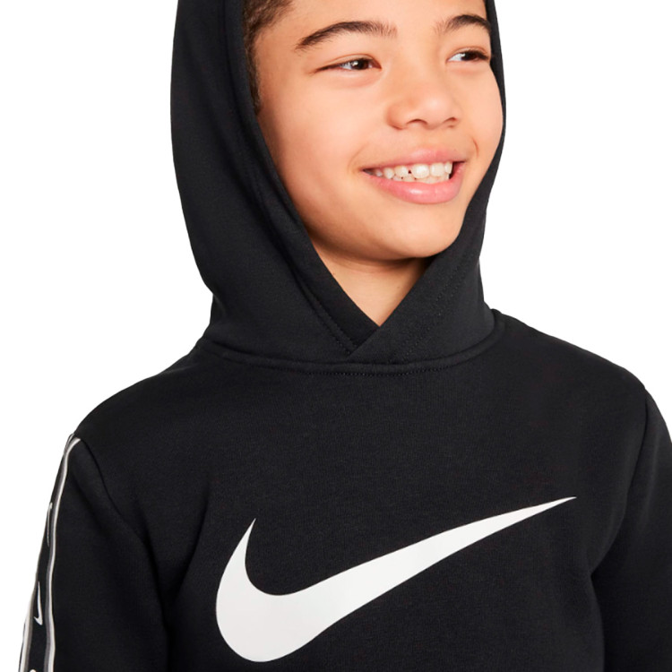 sudadera-nike-sportswear-repeat-print-fleece-hoody-nino-black-summit-white-2