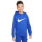 Sudadera Sportswear Repeat Print Fleece HoodyNiño Game Royal-Summit White